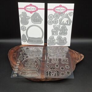 The Stamps of Life Snow Globe Stamp & Die Bundle Retired Stephanie Barnard